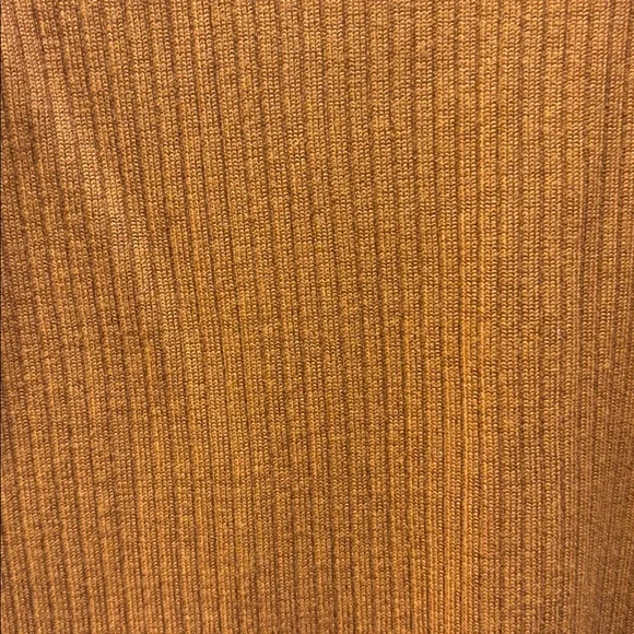 White House Black Market Copper Ribbed Long Sleeve Tight Knit Top Size Large - Picture 9 of 13